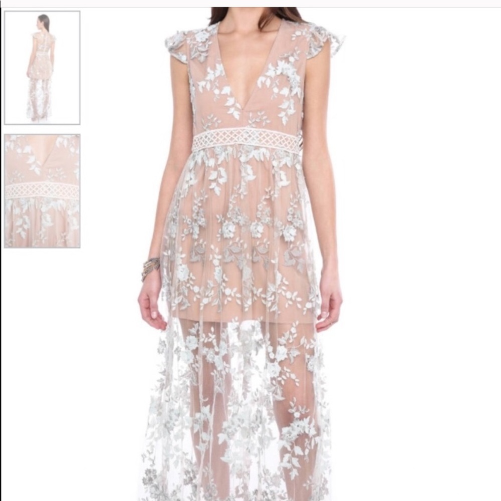 WAYF Embroidered Maxi Dress